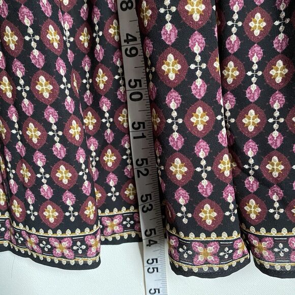 Max Studio Tiered Midi Dress M Terracotta V-neck Smocked Waist Bohemian Cottage - Picture 6 of 8